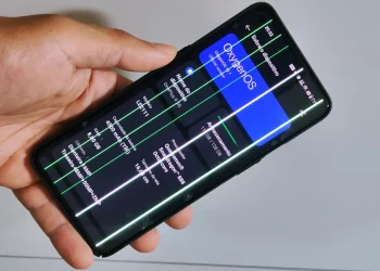 Linha verde no OnePlus 9
